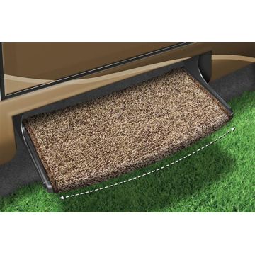 Prest-O-Fit Brown 22" Wraparound Radius RV Step Rug