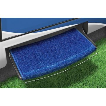 Prest-O-Fit Imperial Blue 22" Wraparound Radius RV Step Rug