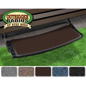 Prest-O-Fit Chocolate Brown 22" Outrigger Radius RV Step Rug