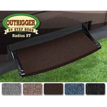 Prest-O-Fit Chocolate Brown 22" Outrigger Wraparound Radius XT RV Step Rug