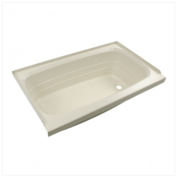 Lippert Components 40" x 24" x 11" Right Hand Drain Bathtub - Parchment