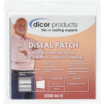 Dicor 6" Patch Aluminum Diseal Water Resistant Sealing Roof Tape