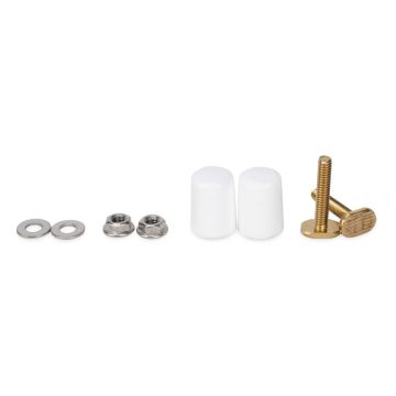 Camco Replacement White Floor Mounting Caps & Hardware for Premium Ceramic RV Toilet