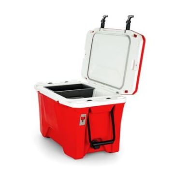 Camco Currituck 30 Qt. Premium College Football Color Cooler, Red 186 & White