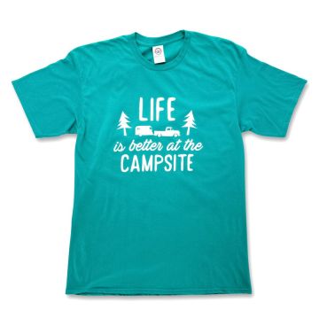 CAMCO Life is Better at the Campsite Teal Shirt - Small