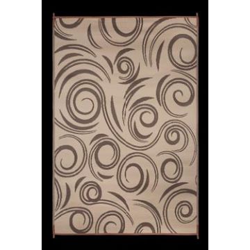 Faulkner 9' x 12' Brown/Beige Reversible Swirl Deluxe Multi-Purpose Mat