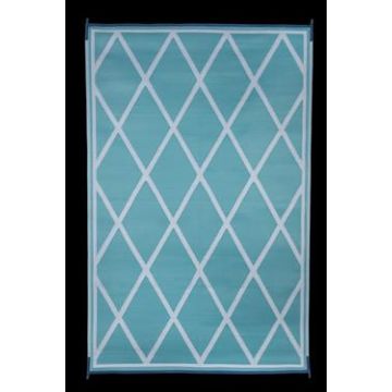 Faulkner 9' x 12' Turquoise/White Reversible Deluxe Multi-Purpose Mat