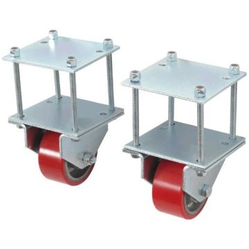 Ultra-Fab Rigid Hitch Bar Mounted 4" Skid Wheels - 2/PK