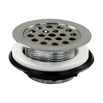 JR 2" Chrome Plastic Grid Shower Strainer