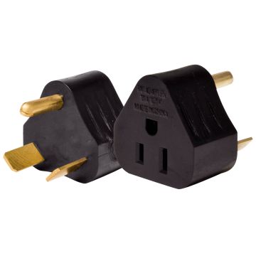 Valterra 30 Amp M to 15 Amp F Molded Adapter