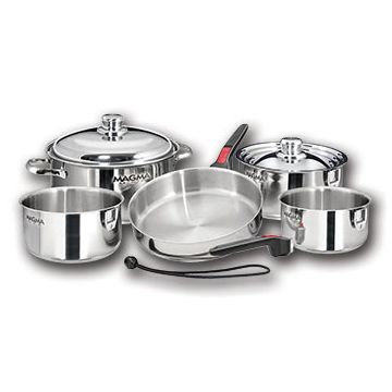 Magma 18-10 Stainless Steel Nesting Cookware 10-Piece Set