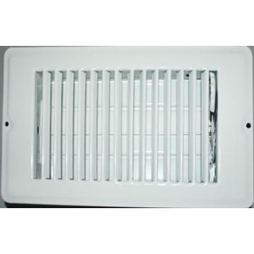 AP Products White 4" x 8" Floor Register