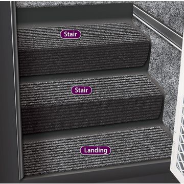 Prest-O-Fit Black Granite Step Hugger for Stair Step