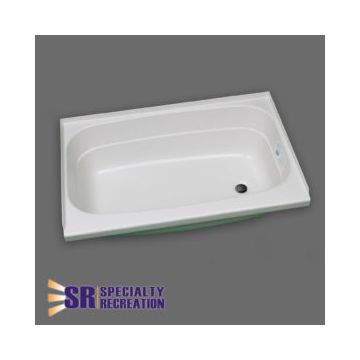 Specialty Recreation 40" x 24" x 11" Right Hand Drain Bathtub - White