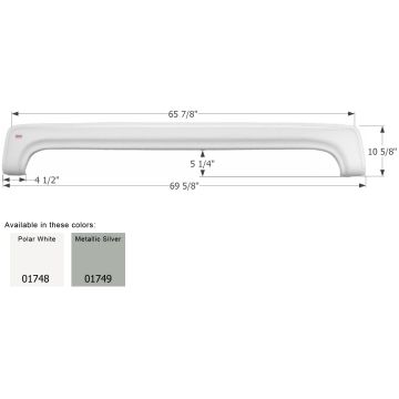 Icon Polar White KZ Frontier Tandem 5th Wheel Travel Trailer Fender Skirt FS1748