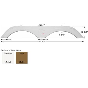 Icon Taupe KZ Tandem 5th Wheel Travel Trailer Fender Skirt FS1760