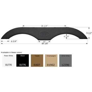 Icon Black Tandem Fender Skirt FS1770