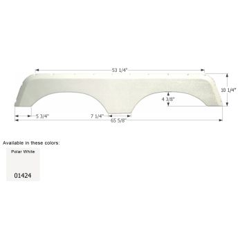 Icon Polar White Jayco Tandem Fender Skirt FS700