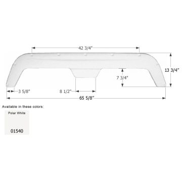 Icon Polar White Fleetwood Tandem 5th Wheel Travel Trailer Fender Skirt FS750