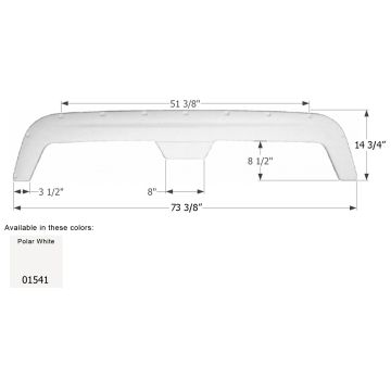 Icon Polar White Fleetwood Tandem 5th Wheel Travel Trailer Fender Skirt FS760