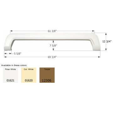 Icon Colonial White Thor Citation Tandem Fender Skirt FS767