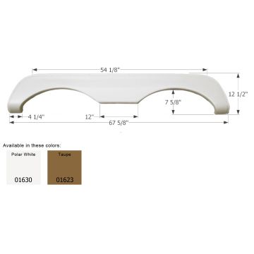 Icon Taupe Mckenzie Tandem Travel Trailer Fender Skirt FS769