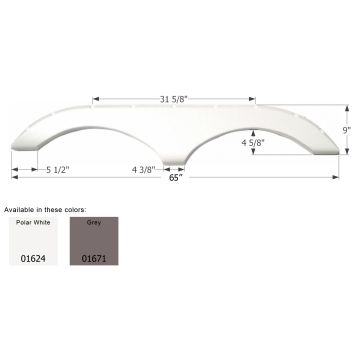 Icon Gray Pilgrim Tandem Fender Skirt FS770