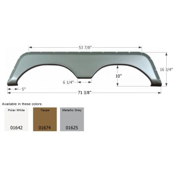 Icon Metallic Gray Jayco Tandem Fender Skirt FS771