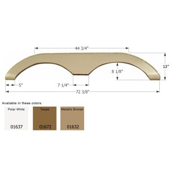 Icon Metallic Bronze Keystone Tandem Fender Skirt FS774