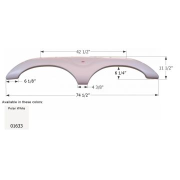 Icon Polar White Keystone Tandem Fender Skirt FS778