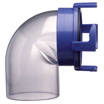 Prest-O-Fit Blueline  90° Clear Sewer Hose Adapter