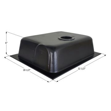 Icon HT630BSBD Bottom Drain 8 Gallon Toilet Mount Ready Holding Tank