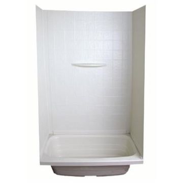 Lippert Components Better Bath 54" x 27" x 57" Bath/Shower Surround - White