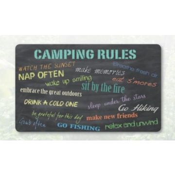 Camping Rules Kitchen Mat