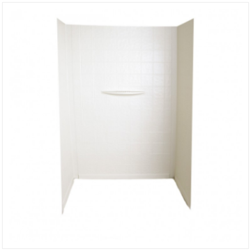 Lippert Components Better Bath 24" x 40" x 58" Bath/Shower Surround - Parchment