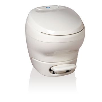 Thetford Bravura Parchment Low Profile Foot Flush Toilet