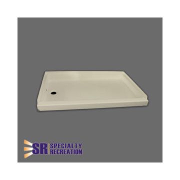 Specialty Recreation 32" x 24" Left Hand Drain Shower Pan - Parchment