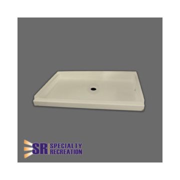 Specialty Recreation 32" x 24" Center Drain Shower Pan - Parchment