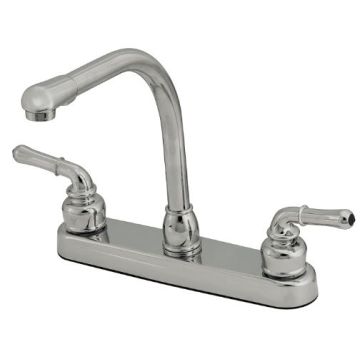 Empire Brass Company Chrome Teapot Handle High Rise Kitchen Faucet